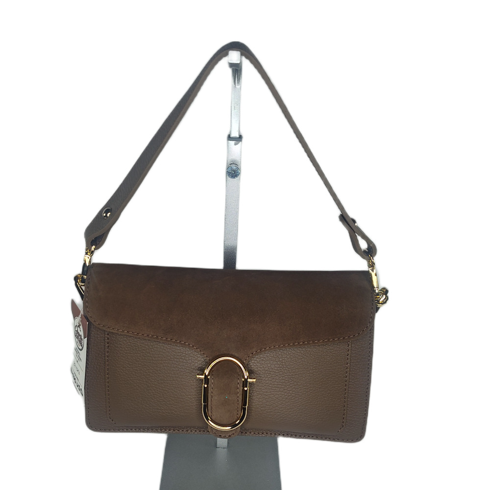 Charlie Leather Zilvia Green/Olive Small Suede & Pebbled Handbag/Crossbody-NWT - Picture 3 of 11